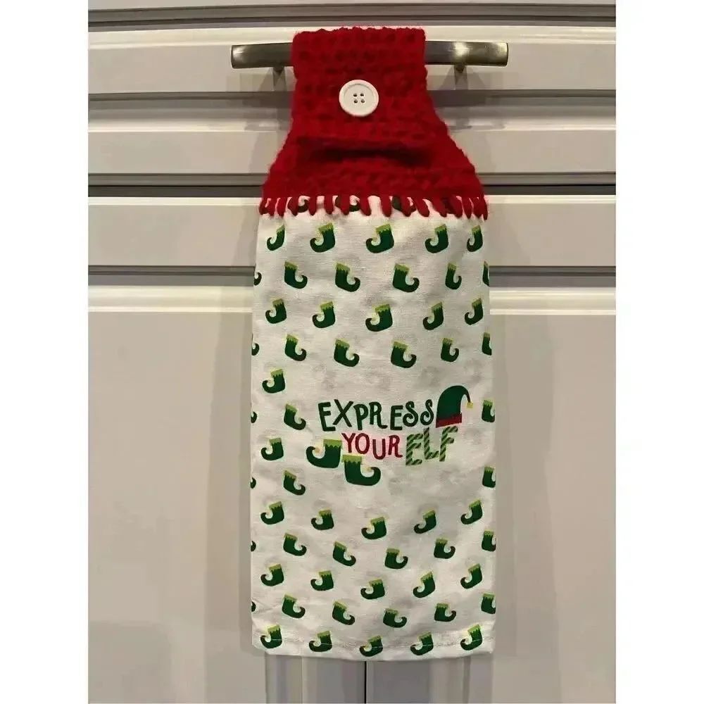 Crochet Top Kitchen Towel- Express Your Elf